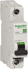 Schneider Electric - 6 Amp, 440 VAC, 1 Pole, DIN Rail Mounted Miniature Circuit Breaker - Magnetic Trip, Multiple Breaking Capacity Ratings, 18-4 AWG, 76mm Deep x 81mm High x 18mm Wide - Industrial Tool & Supply
