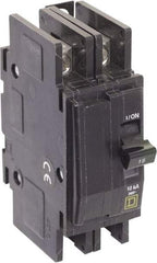 Square D - 15 Amp, 240 VAC, 2 Pole, Panel Mount Miniature Circuit Breaker - 14-2 AWG - Industrial Tool & Supply