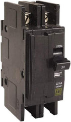 Square D - 50 Amp, 240 VAC, 2 Pole, Panel Mount Miniature Circuit Breaker - 14-2 AWG - Industrial Tool & Supply