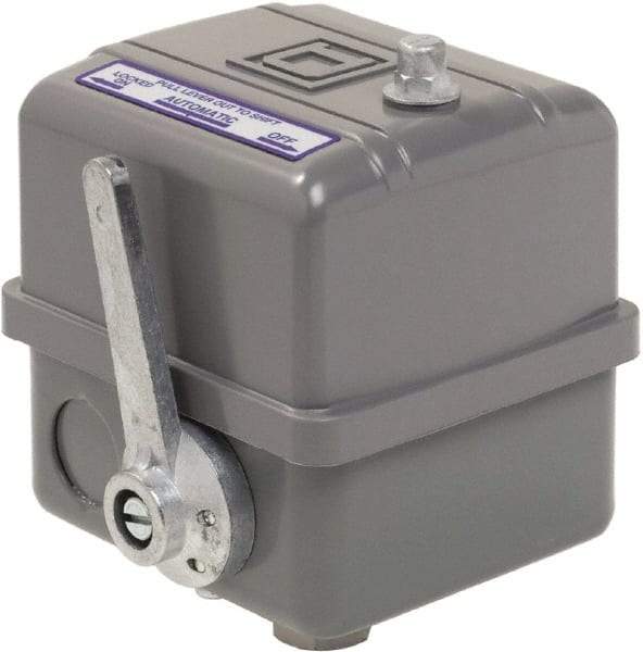 Square D - 1, 7, 9 and 3R NEMA Rated, 145 to 175 psi, Electromechanical Pressure and Level Switch - Adjustable Pressure, 575 VAC, L1-T1, L2-T2 Terminal, For Use with Square D Pumptrol - Industrial Tool & Supply