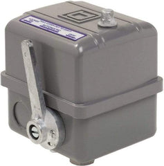 Square D - 1, 7, 9 and 3R NEMA Rated, 145 to 175 psi, Electromechanical Pressure and Level Switch - Adjustable Pressure, 575 VAC, L1-T1, L2-T2 Terminal, For Use with Square D Pumptrol - Industrial Tool & Supply