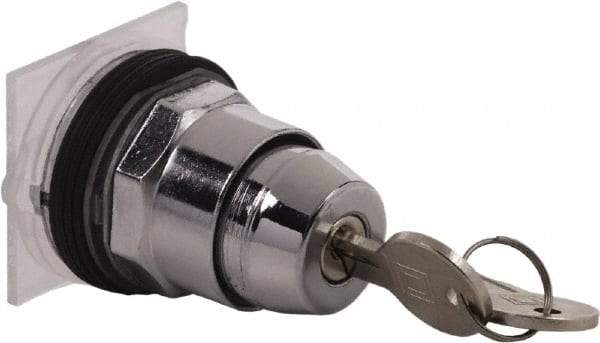 Schneider Electric - 1.18 Inch Mount Hole, 3 Position, Knob and Pushbutton Operated, Selector Switch Only - Black, Maintained (MA), without Contact Blocks, Weatherproof and Dust and Oil Resistant - Industrial Tool & Supply