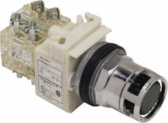 Schneider Electric - 30mm Mount Hole, Flush, Pushbutton Switch Only - Illuminated, Momentary (MO) - Industrial Tool & Supply