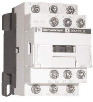 Schneider Electric - 2NC/3NO, 240 VAC at 50/60 Hz Control Relay - 17 V - Industrial Tool & Supply