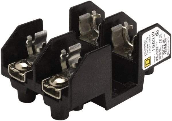 Square D - 2 Pole, 250 Volt, 30 Amp, Surface Mount Fuse Holder - Compatible with R Class Fuse - Industrial Tool & Supply