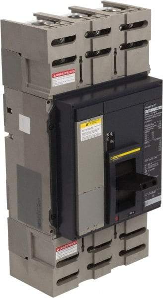 Square D - 800 Amp, 600 VAC, 3 Pole, Plug In Molded Case Circuit Breaker - Electronic Trip, 3/0 AWG - Industrial Tool & Supply