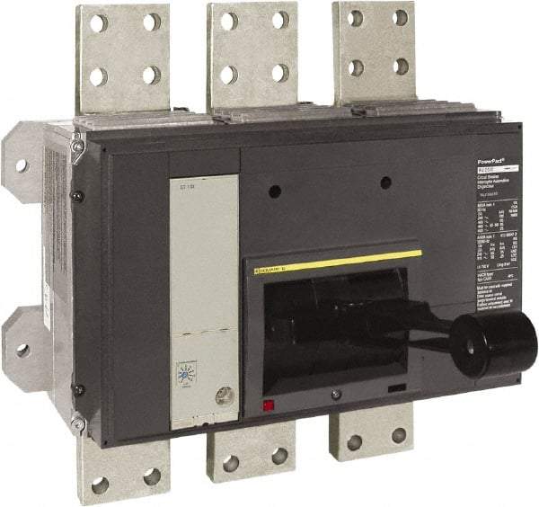 Square D - 2000 Amp, 600 VAC, 3 Pole, Panel Mount Molded Case Circuit Breaker - Electronic Trip, Multiple Breaking Capacity Ratings, 3/0 AWG - Industrial Tool & Supply