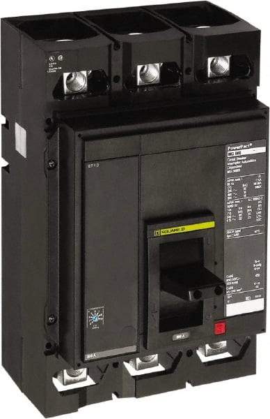Square D - 300 Amp, 3 Pole, Panel Mount Molded Case Circuit Breaker - Electronic Trip, Multiple Breaking Capacity Ratings - Industrial Tool & Supply