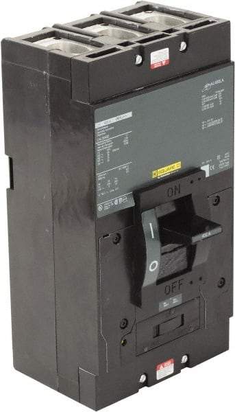 Square D - 400 Amp, 600 V, 3 Pole, Panel Mount Molded Case Circuit Breaker - Thermal Magnetic Trip, Multiple Breaking Capacity Ratings - Industrial Tool & Supply