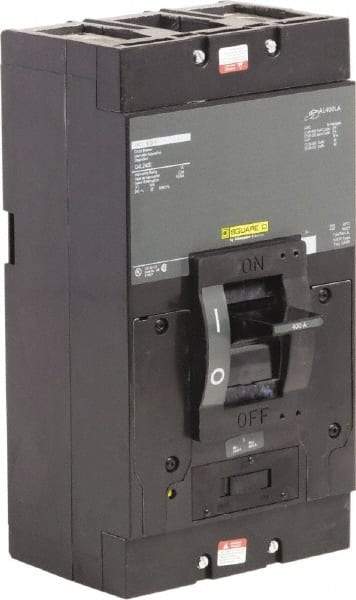 Square D - 400 Amp, 240 V, 2 Pole, Panel Mount Molded Case Circuit Breaker - Thermal Magnetic Trip, 25 kA at 240 VAC Breaking Capacity - Industrial Tool & Supply