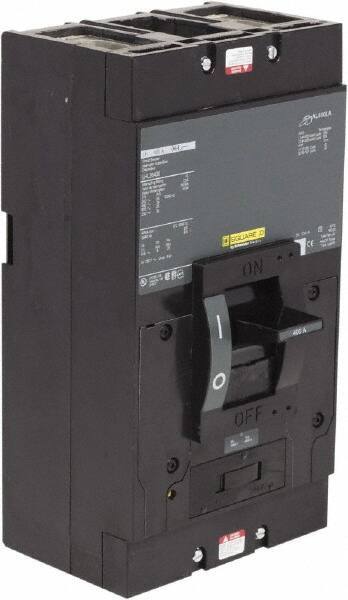 Square D - 400 Amp, 600 V, 2 Pole, Panel Mount Molded Case Circuit Breaker - Thermal Magnetic Trip, Multiple Breaking Capacity Ratings - Industrial Tool & Supply