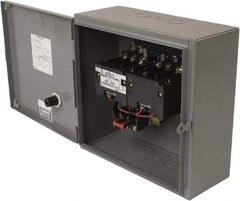 Square D - 110 Coil VAC at 50 Hz, 120 Coil VAC at 60 Hz, 45 Amp, NEMA Size 2, Reversible Enclosed Enclosure NEMA Motor Starter - 3 Phase hp: 10 at 200 VAC, 15 at 230 VAC, 25 at 460 VAC, 25 at 575 VAC, 1 Enclosure Rating - Industrial Tool & Supply