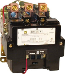 Square D - 3 Pole, 208 Coil VAC at 60 Hz, 135 Amp NEMA Contactor - Open Enclosure, 60 Hz at 208 VAC - Industrial Tool & Supply