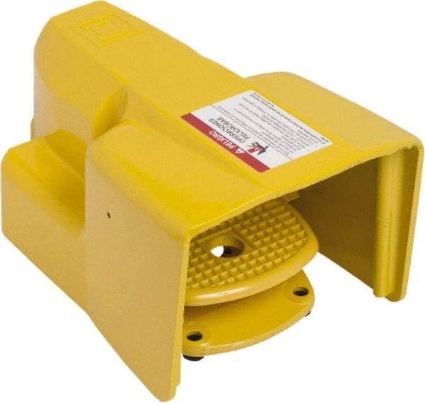 Square D - 1 Treadle, 0.6 Amp, Momentary (MO), DPDT, Electric Foot Switch - 2, 4 & 13 NEMA Rated, 11-1/2" Long x 6.8" Wide x 6-1/2" High - Industrial Tool & Supply
