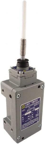 Square D - SPDT, NC/NO, 600 Volt Screw Terminal, Cat Whisker Actuator, General Purpose Limit Switch - 1, 2, 4, 6, 12, 13, 6P NEMA Rating, IP67 IPR Rating - Industrial Tool & Supply