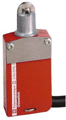 Telemecanique Sensors - 2NO/2NC Configuration, Multiple Amp Level, Metal Roller Plunger Safety Limit Switch - 5m Cable Length, 30mm Wide x 16mm Deep x 70mm High, IP66, IP67, IP68 Ingress Rating - Industrial Tool & Supply