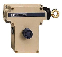 Telemecanique Sensors - 10 Amp, NO/NC Configuration, Right Hand Operation, Rope Operated Limit Switch - Pushbutton Reset, Rope Pull, No Pilot Light, 300 VAC - Industrial Tool & Supply