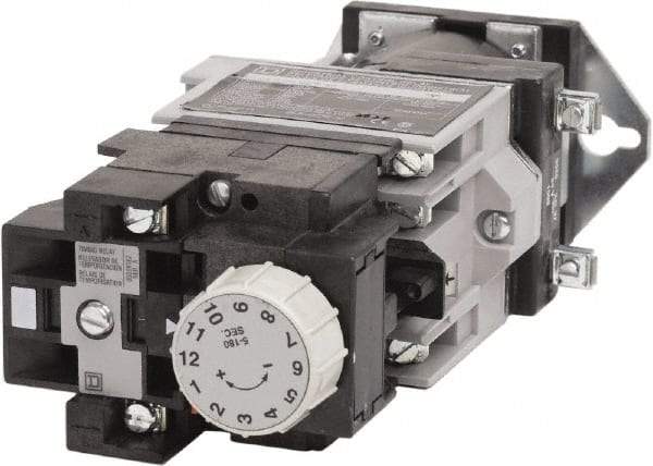 Square D - Time Delay Relay - 5 & 10 Contact Amp, 24 VDC - Industrial Tool & Supply