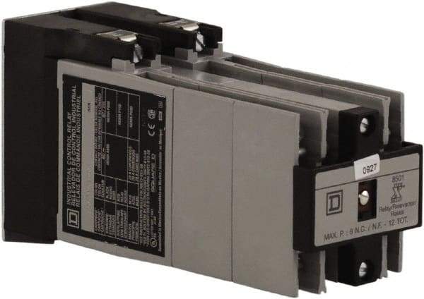 Square D - 10NO, 600 VAC Control Relay - Panel Mount - Industrial Tool & Supply