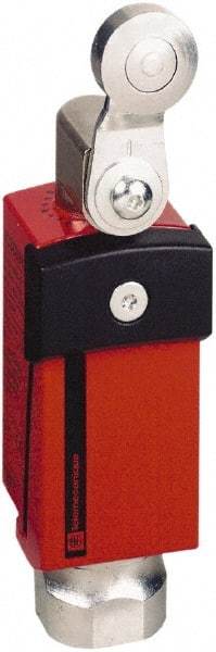 Telemecanique Sensors - NO/2NC Configuration, Multiple Amp Level, Metal Roller Safety Limit Switch - 34mm Wide x 35mm Deep x 122mm High, IP66, IP67 Ingress Rating - Industrial Tool & Supply