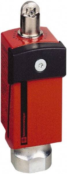 Telemecanique Sensors - NO/2NC Configuration, Multiple Amp Level, Metal Roller Plunger Safety Limit Switch - 34mm Wide x 35mm Deep x 100mm High, IP66, IP67 Ingress Rating - Industrial Tool & Supply