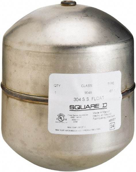 Square D - Pressure and Level Switch Float - For Use with 9037E, 9038D, RoHS Compliant - Industrial Tool & Supply