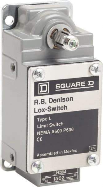 Square D - 10 Amp, NO/NC Configuration, Left Hand Operation, Rope Operated Limit Switch - Automatic Reset, Cable Pull, 600 VAC - Industrial Tool & Supply