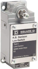 Square D - 10 Amp, NO/NC Configuration, Left Hand Operation, Rope Operated Limit Switch - Automatic Reset, Cable Pull, 600 VAC - Industrial Tool & Supply