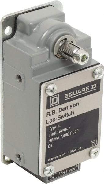 Square D - 10 Amp, NC Configuration, Left Hand Operation, Rope Operated Limit Switch - Automatic Reset, Cable Pull, 600 VAC - Industrial Tool & Supply