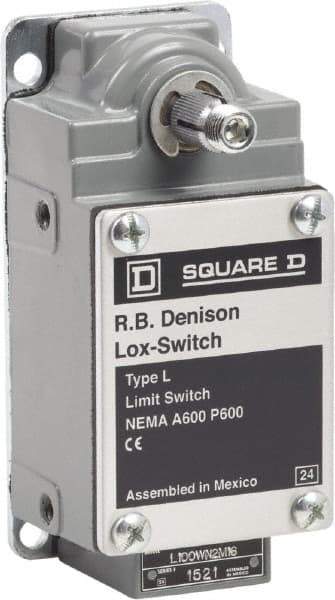 Square D - DPST, 2NO, 600 Volt, Screw Terminal, Rotary Spring Return Actuator, General Purpose Limit Switch - 1, 2, 4, 12, 13 NEMA Rating, IP67 IPR Rating - Industrial Tool & Supply
