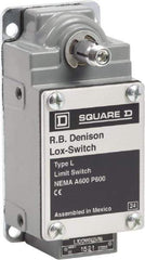 Square D - DPST, 2NO, 600 Volt, Screw Terminal, Rotary Spring Return Actuator, General Purpose Limit Switch - 1, 2, 4, 12, 13 NEMA Rating, IP67 IPR Rating - Industrial Tool & Supply