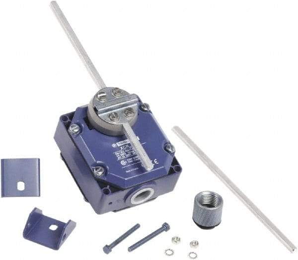 Telemecanique Sensors - 240 VAC, Screw Terminal, Rod Lever Actuator, General Purpose Limit Switch - IP54 IPR Rating - Industrial Tool & Supply
