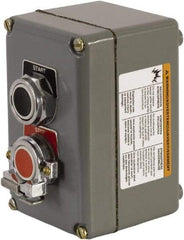 Schneider Electric - 1.18 Inch Mount Hole, Extended Straight, Pushbutton Switch - Weatherproof, Dust and Oil Resistant - Industrial Tool & Supply