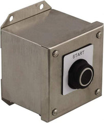 Schneider Electric - 1 Operator, Pushbutton Control Station - Stop (Legend), Momentary Switch, NC Contact, NEMA 1, 13, 3, 4 - Industrial Tool & Supply