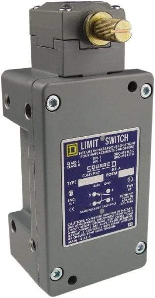 Square D - SPDT, NC/NO, 600 Volt Screw Terminal, Rotary Head Actuator, General Purpose Limit Switch - 1, 2, 4, 6, 12, 13, 6P NEMA Rating, IP67 IPR Rating - Industrial Tool & Supply