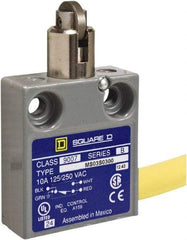 Square D - SPDT, NC/NO, 240 VAC, Prewired Terminal, Roller Plunger Actuator, General Purpose Limit Switch - 1, 2, 4, 6, 6P NEMA Rating, IP67 IPR Rating, 80 Ounce Operating Force - Industrial Tool & Supply