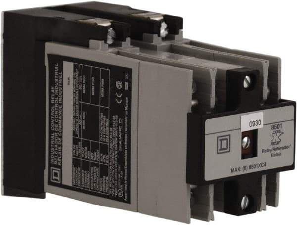 Square D - Electromechanical Screw Clamp General Purpose Relay - 20 Amp at 600 VAC, 6NO, 110 VAC at 50 Hz & 120 VAC at 60 Hz - Industrial Tool & Supply