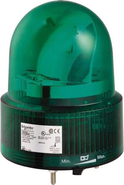 Schneider Electric - 12 VAC/VDC, 250 mAmp, Rotating Beacon LED Light - Surface Mounted, 6.61 Inch High, 120mm Diameter, 138 Flashes per min - Industrial Tool & Supply