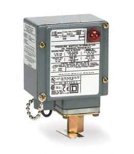 Square D - 4, 13 and 4X NEMA Rated, SPDT, 1 to 40 psi, Electromechanical Pressure and Level Switch - Fixed Pressure, 120 VAC at 6 Amp, 125 VDC at 0.22 Amp, 240 VAC at 3 Amp, 250 VDC at 0.27 Amp, 1/4 Inch Connector, Screw Terminal, For Use with 9012G - Industrial Tool & Supply