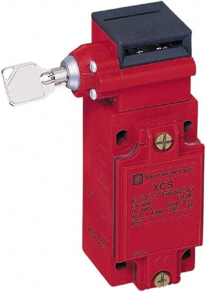 Telemecanique Sensors - NO/2NC Configuration, Multiple Amp Level, Metal Key Safety Limit Switch - 52mm Wide x 44mm Deep x 114mm High, IP67 Ingress Rating - Industrial Tool & Supply