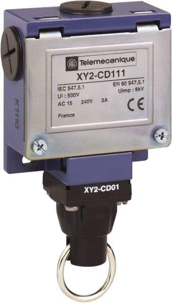 Telemecanique Sensors - 10 Amp, Rope Operated Limit Switch - Cable Pull, 240 VAC - Industrial Tool & Supply