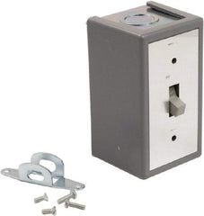 Square D - 3 Poles, 30 Amp, NEMA, Enclosed Toggle Manual Motor Starter - 1 hp at 90 VDC, 10 hp at 460 VAC, 10 hp at 575 VAC, 1-1/2 hp at 230 VDC, 2 hp at 115 VAC, 2 hp at 115 VDC & 7-1/2 hp at 230 VAC - Industrial Tool & Supply