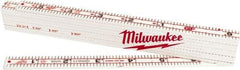 Milwaukee Tool - 6-1/2' Long, 1/100" Graduation, Folding Rule - 1-3/8" Wide, Composite Laminate - Industrial Tool & Supply