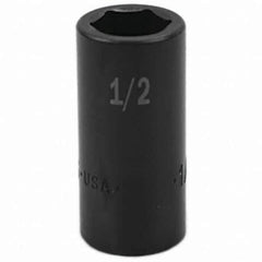 SK - Impact Socket - 3/8"DR 6PT 1/2" SEMI-DEEP IMPACT SOCKET - Industrial Tool & Supply