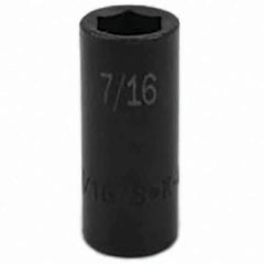 SK - Impact Socket - 3/8"DR 6PT 7/16" SEMI-DEEP IMPACT SOCKET - Industrial Tool & Supply