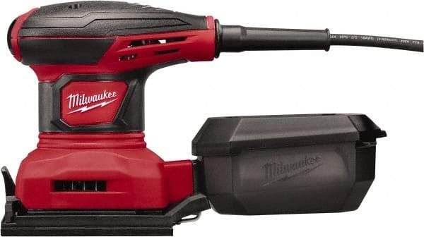 Milwaukee Tool - 14,000 OPM, Electric Orbital Sander - Rectangular, Palm Sander, 3 Amps - Industrial Tool & Supply
