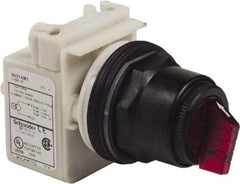 Schneider Electric - 30mm Mount Hole, 3 Position, Knob Operated, Selector Switch Only - Momentary (MO), Nonilluminated, without Contact Blocks, Shock and Vibration Resistant - Industrial Tool & Supply