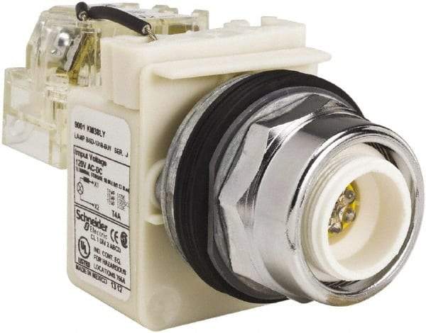 Schneider Electric - 120 VAC LED Indicating Light - Screw Clamp Connector - Industrial Tool & Supply