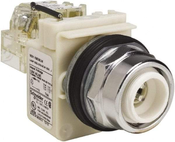 Schneider Electric - 120 VAC LED Indicating Light - Screw Clamp Connector - Industrial Tool & Supply