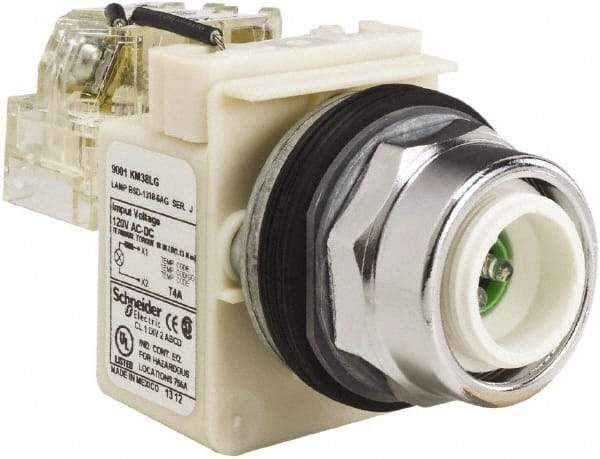 Schneider Electric - 120 VAC LED Indicating Light - Screw Clamp Connector - Industrial Tool & Supply